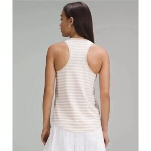 Lululemon Size 10 Love Tank Top, True Stripe Subtle Tan Racerback Athleisure
